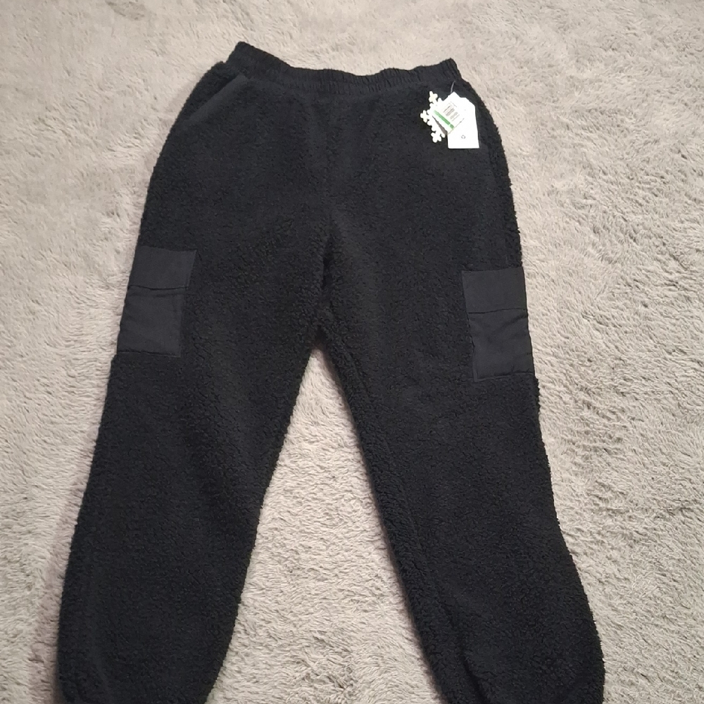 Hippie Rose Charcoal Fleece Joggers